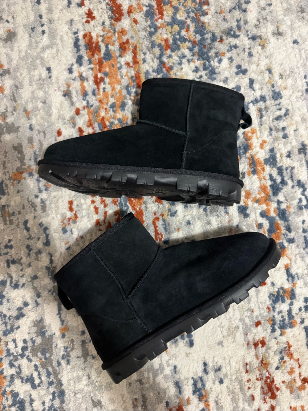 Ugg Classic Black Suede Ankle Boots